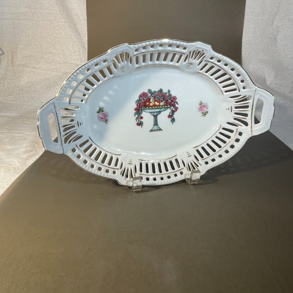 Antique Schwarzenhammer Candy Dish - Made Between 1910 And 1923 (609)